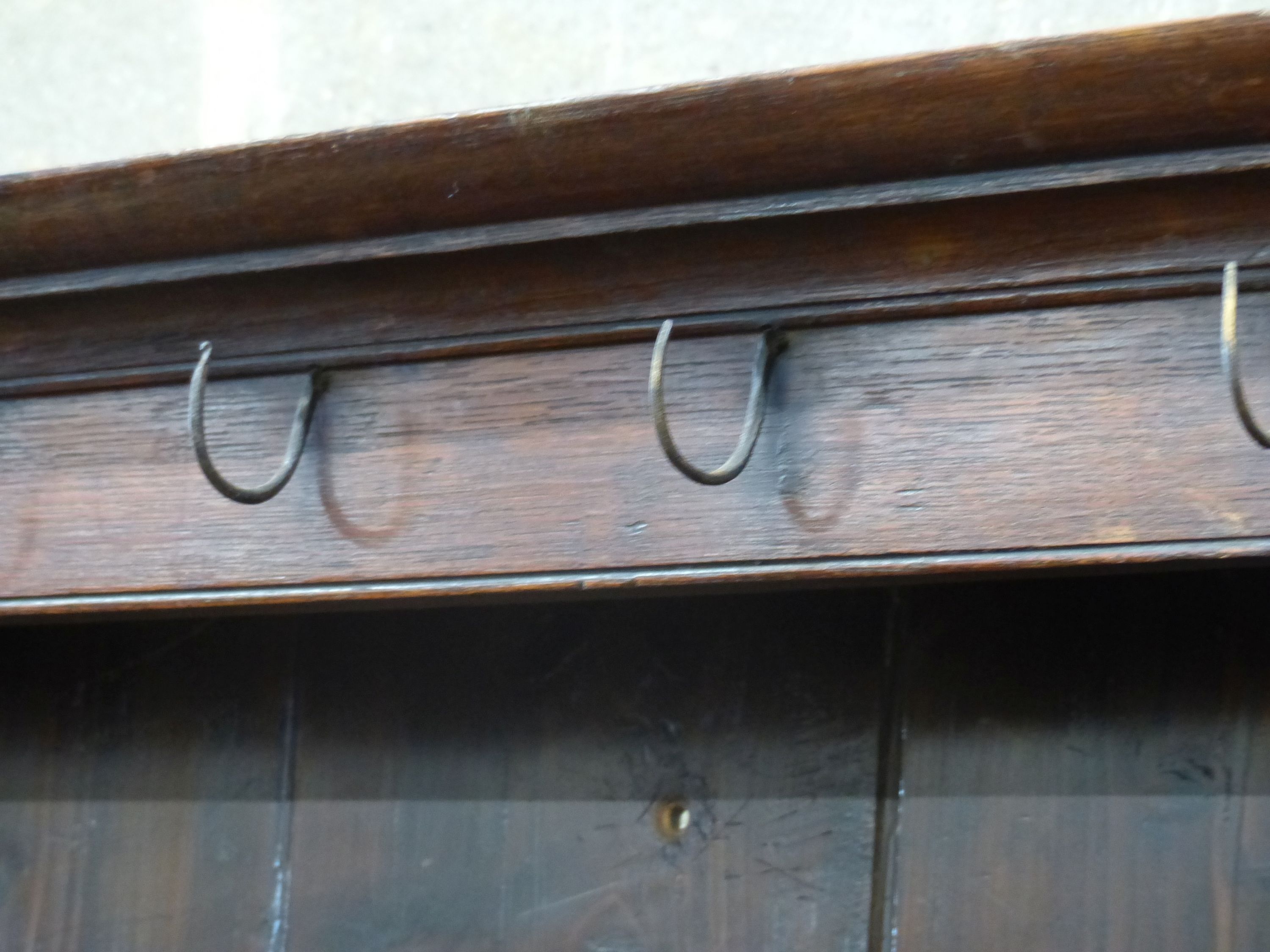 A late 18th/early 19th century oak dresser, W 172cm